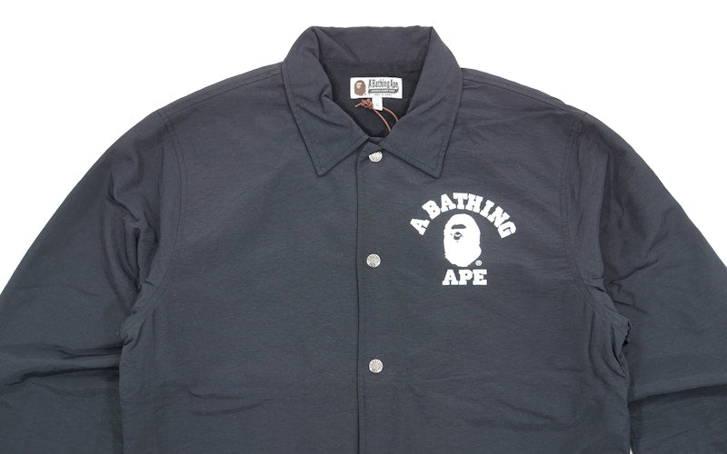 BAPE College Logo Coach Jacket Black