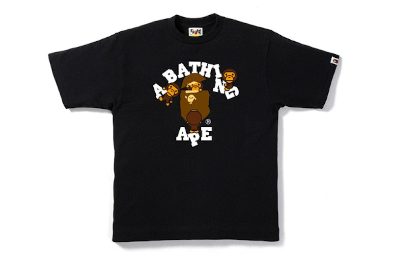 BAPE College Milo Tee Black