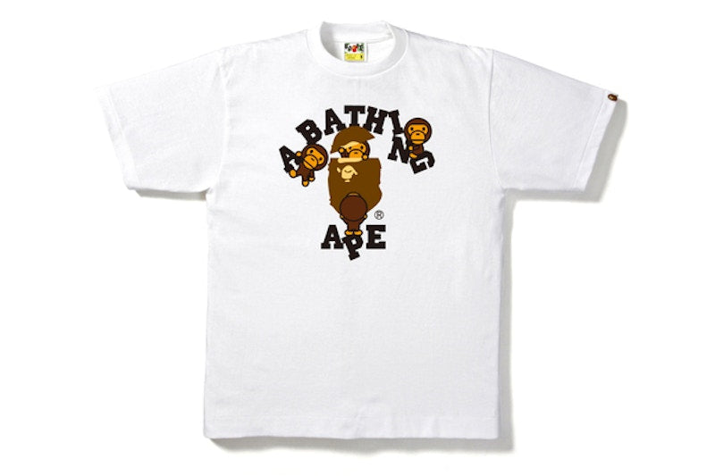 BAPE College Milo Tee White