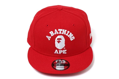 BAPE College New Era Snap Back Cap Red