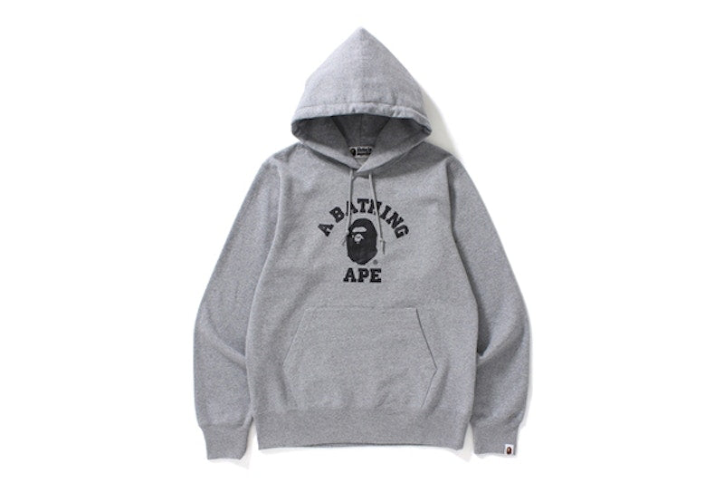 BAPE College Pullover Hoodie Gray
