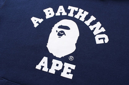 BAPE College Pullover Hoodie Navy
