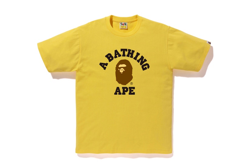 BAPE College Tee Yellow