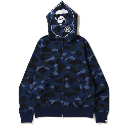 BAPE Color Camo 2nd Ape Hoodie Navy