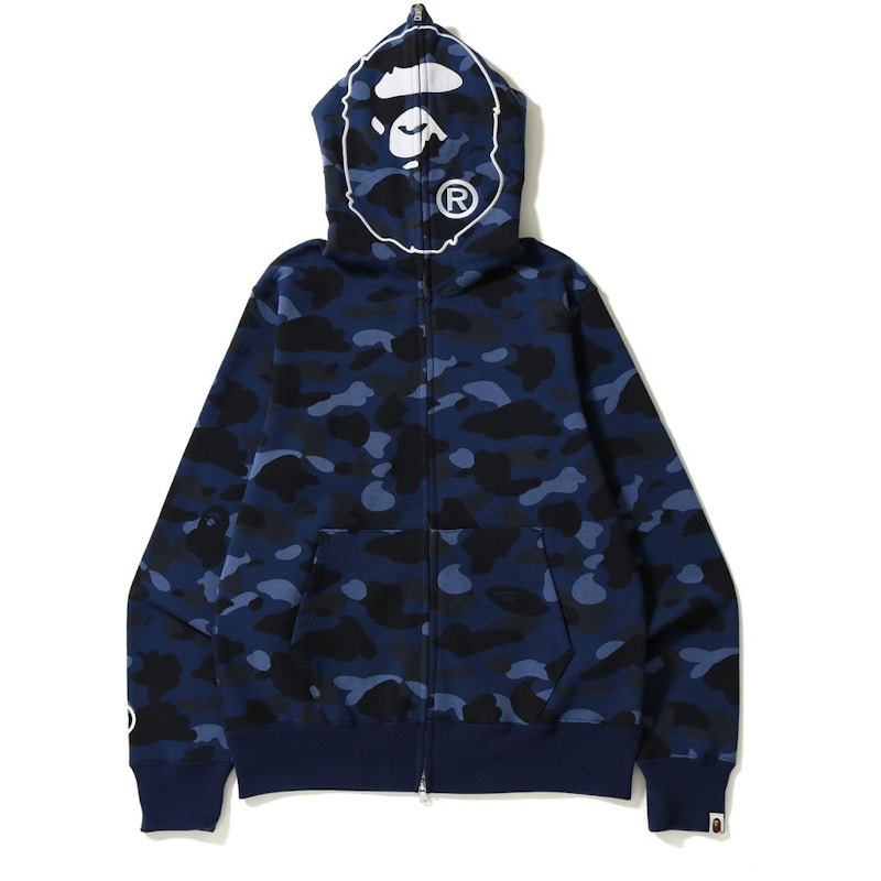 BAPE Color Camo 2nd Ape Hoodie Navy