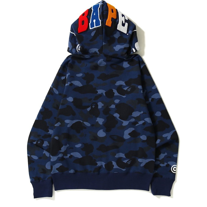 BAPE Color Camo 2nd Ape Hoodie Navy