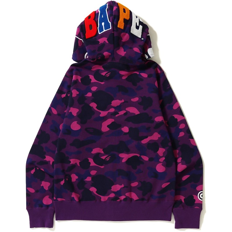 BAPE Color Camo 2nd Ape Hoodie Purple