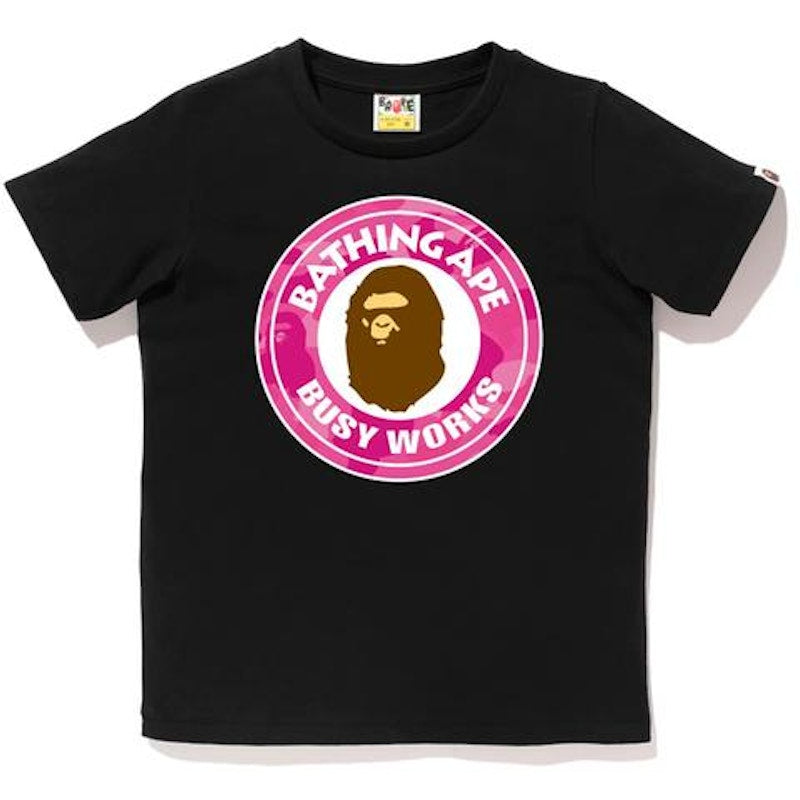 BAPE Color Camo Busy Works Tee L Black/Pink