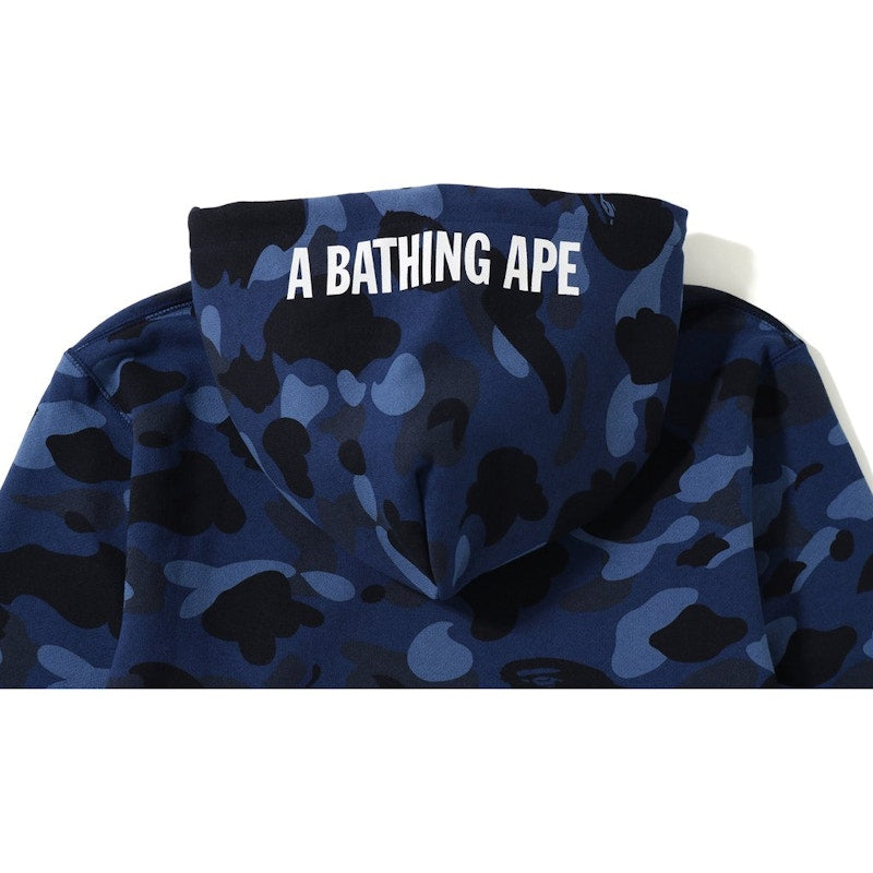 BAPE Color Camo College Pullover Hoodie Navy