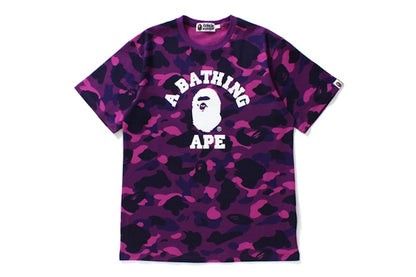 BAPE Color Camo College Tee Purple