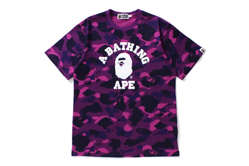 BAPE Color Camo College Tee Purple