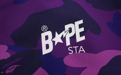 BAPE Color Camo Cycling Windbreaker Jacket Purple