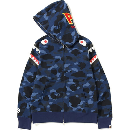 BAPE Color Camo Double Shark Full Zip Hoodie Blue