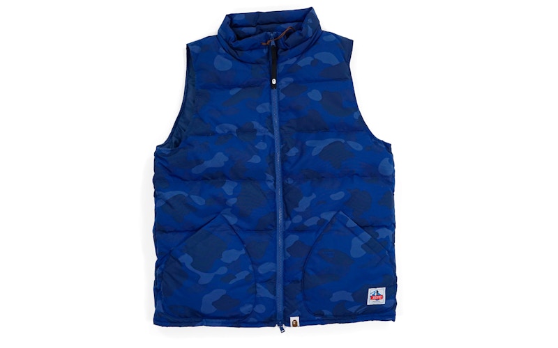 BAPE Color Camo Down Vest Blue