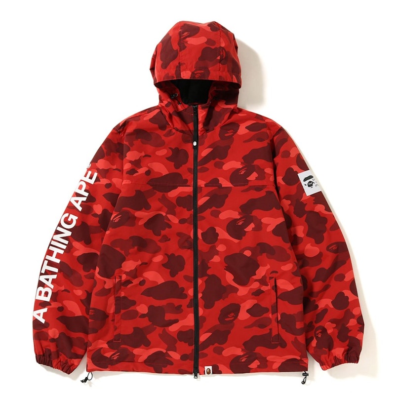 BAPE Color Camo Hoodie Jacket Red