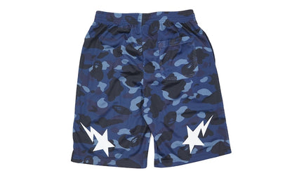 BAPE Color Camo Mesh Basketball Shorts Blue