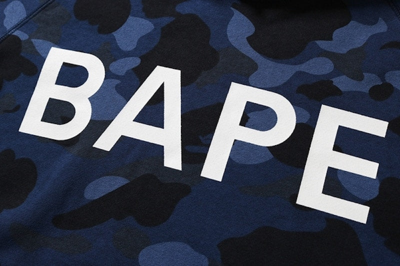 BAPE Color Camo Pullover Hoodie Navy