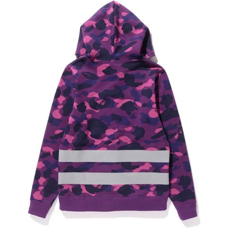 BAPE Color Camo Reflector Full Zip Hoodie (Ladies) Purple