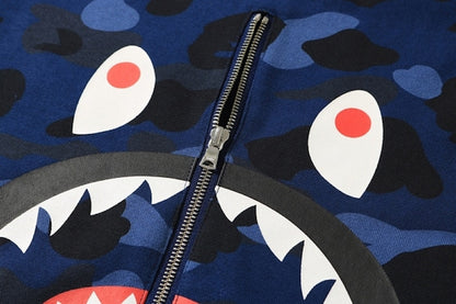 BAPE Color Camo Shark Crewneck Blue