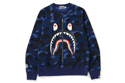 BAPE Color Camo Shark Crewneck Blue