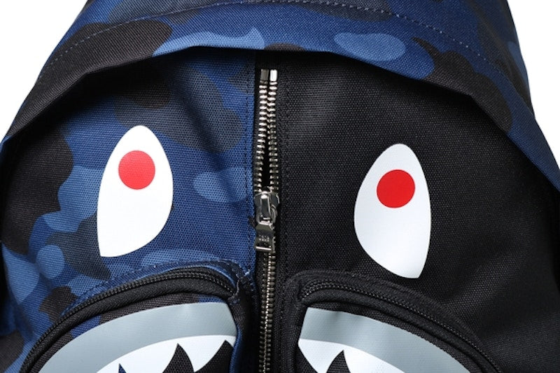 BAPE Color Camo Shark Day Pack Blue
