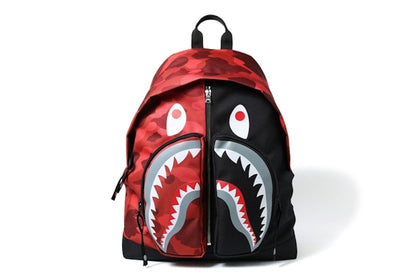 BAPE Color Camo Shark Day Pack Red