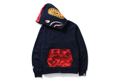 BAPE Color Camo Shark Full Zip Hoodie Navy