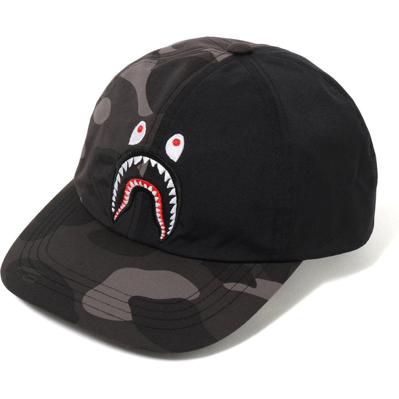 BAPE Color Camo Shark Panel Cap Black