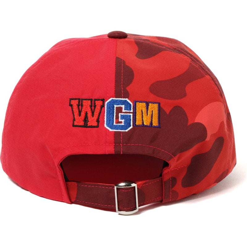 BAPE Color Camo Shark Panel Cap Red