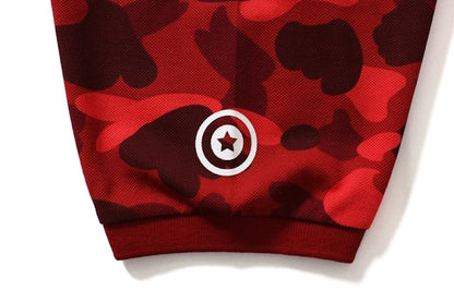 BAPE Color Camo Shark Polo Red