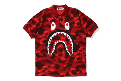 BAPE Color Camo Shark Polo Red