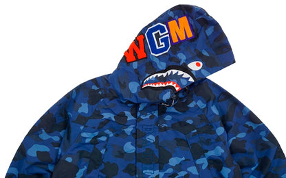 BAPE Color Camo Shark Snowboarding Jacket Blue