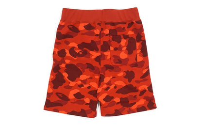 BAPE Color Camo Shark Sweatshorts Red