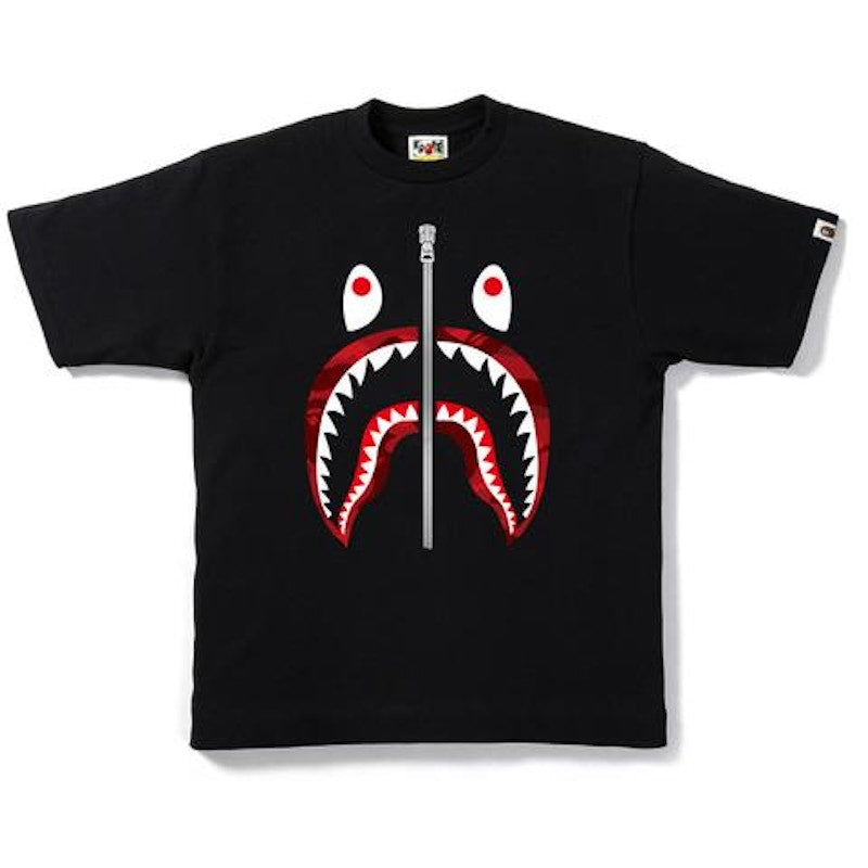 BAPE Color Camo Shark Tee Black/Red