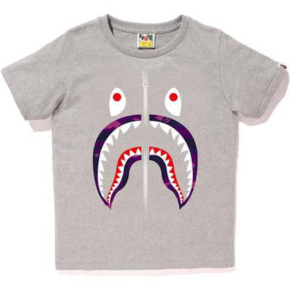 BAPE Color Camo Shark Tee Tee (Ladies) Gray/Purple