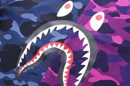 BAPE Color Camo Shark Tee Navy/Purple Camo