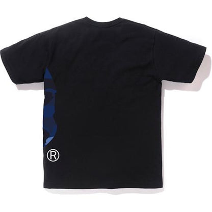 BAPE Color Camo Side Big Ape Head Tee Black/Navy