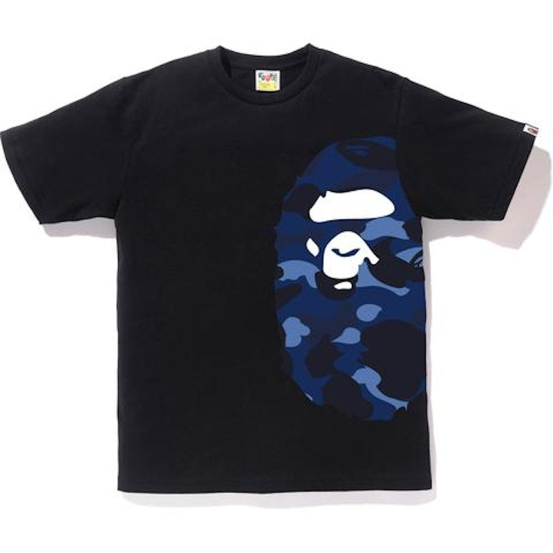 BAPE Color Camo Side Big Ape Head Tee Black/Navy