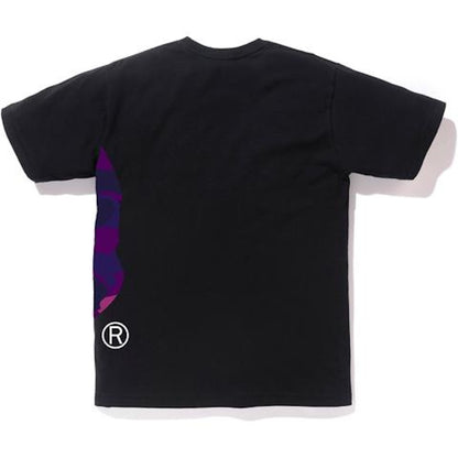 BAPE Color Camo Side Big Ape Head Tee Black/Purple