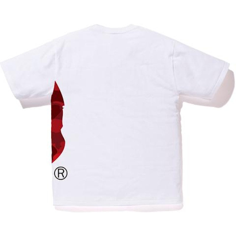 BAPE Color Camo Side Big Ape Head Tee White/Red