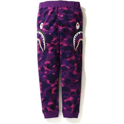 BAPE Color Camo Side Shark Slim Sweat Pants Pants Purple