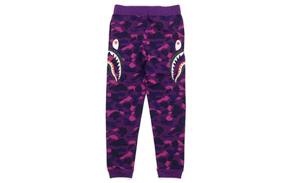 BAPE Color Camo Side Shark Slim Sweatpants Purple