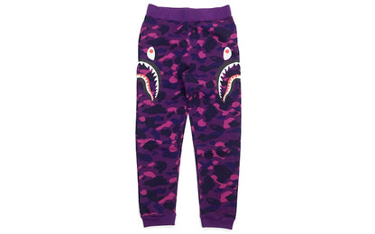 BAPE Color Camo Side Shark Slim Sweatpants Purple