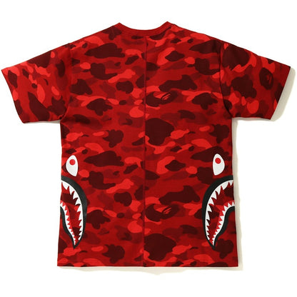 BAPE Color Camo Side Shark Tee Red