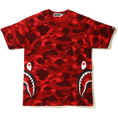 BAPE Color Camo Side Shark Tee Red