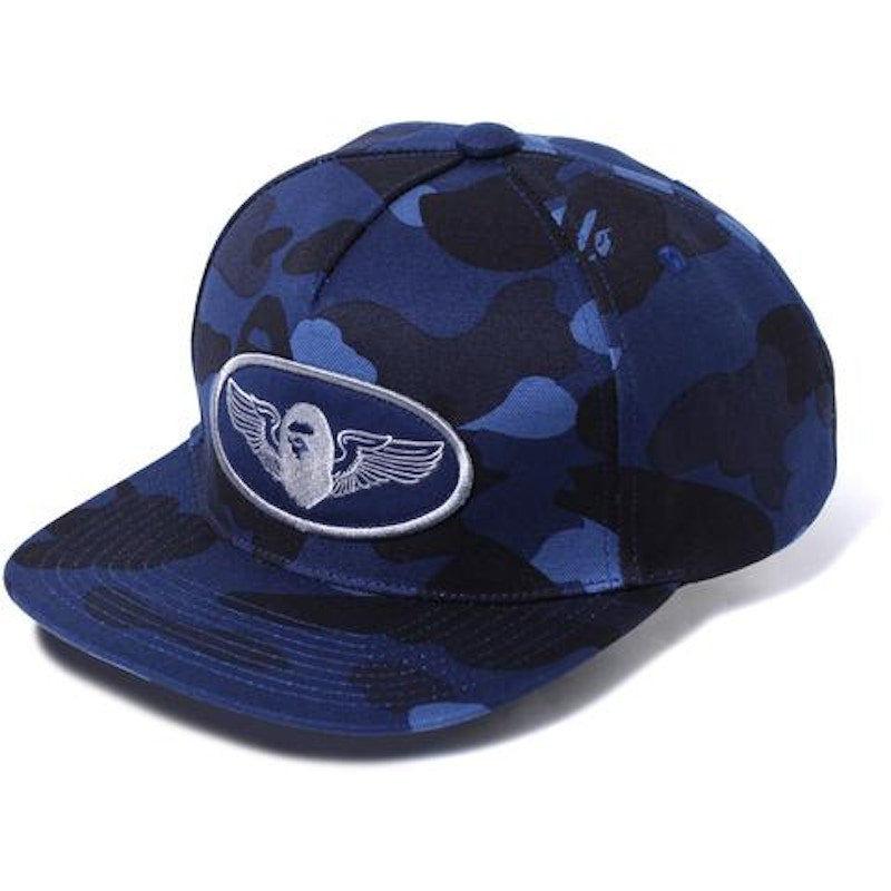 BAPE Color Camo Snap Back Cap M Navy