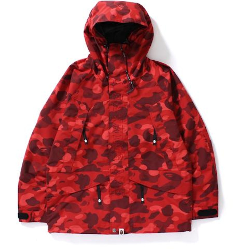 BAPE Color Camo Snowboard Jacket M Red