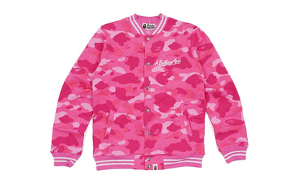 BAPE Color Camo Sweat Varsity Jacket (Ladies) Pink