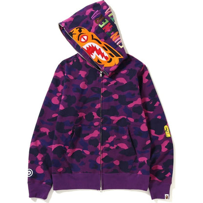 BAPE Color Camo Tiger Full Zip Hoodie (FW18) Purple