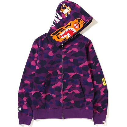 BAPE Color Camo Tiger Full Zip Hoodie (FW18) Purple